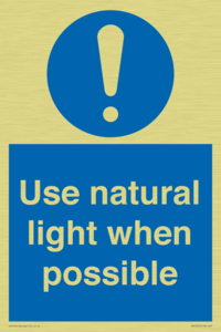 Use natural light when possible
